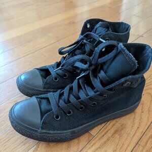 All Star Converse Youth 2 High Top Chuck Taylor Black 3S121 Sneaker Shoes Canvas